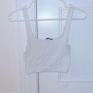 Zara square neck tank/crop top